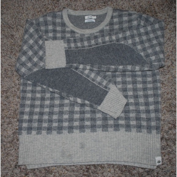 Thom Browne Sweaters - Zoe Thom Browne Women's Sweater – Light Gray/Gray – Wool/Nylon – Size Large